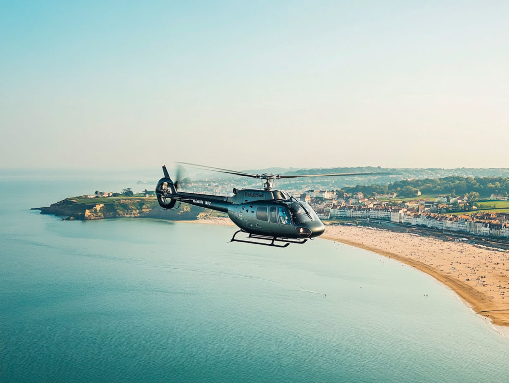 Un vol en hélicoptère à Deauville